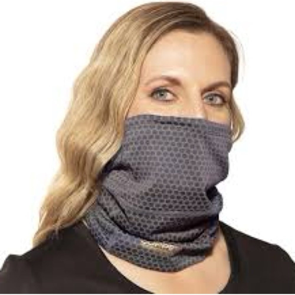 Elegant Black Patterned Face Covering
